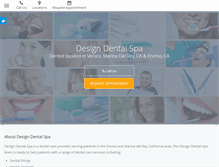 Tablet Screenshot of designdentalspa.com